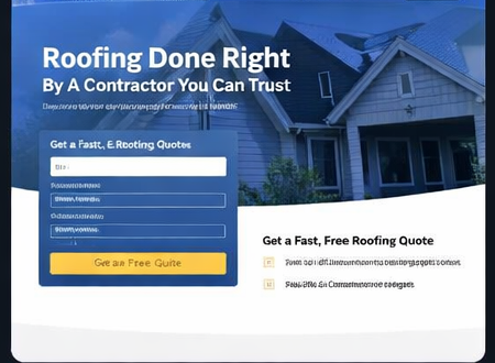 Pine Ridge Roofing concept homepage by Cre8UrSite